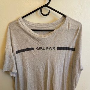 Girl power gray T-shirt